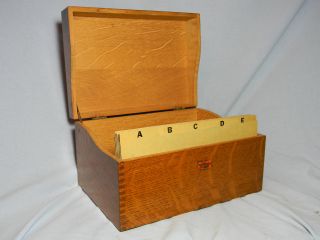 Antique Weis Card Catalog Box For 5x8 Cards photo