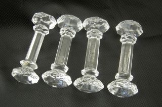 4: Antique Vintage Glass Crystal Knife Rests Tableware photo