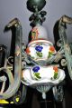 Vintage Chandelier Lamp In Hand Painted Ceramic Made In Italy Lamps photo 1