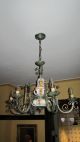 Vintage Chandelier Lamp In Hand Painted Ceramic Made In Italy Lamps photo 2