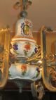 Vintage Chandelier Lamp In Hand Painted Ceramic Made In Italy Lamps photo 3