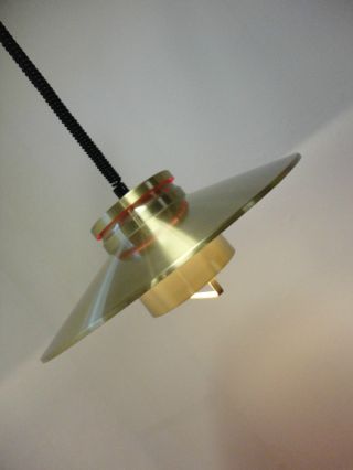 60’s/70’s Midcentury Modern Danish Hanging Lamp,  Guzzini Stilnovo Panton Era photo