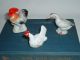 Assorted China Salts. . . . . .  Rooster,  Hen,  Whale Salt & Pepper Shakers photo 1