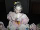 Vintage Dresden Lady Mother With Children And Lamb Lacy Porcelain Figurine Figurines photo 4