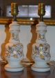 Vintage Bristol Glass Lamps With Gold Designs Lamps photo 1