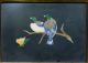 Pietra Dura Plaque Vintage Italian Birds And Butterfly Framed Signed Other photo 1