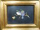 Pietra Dura Plaque Vintage Italian Birds And Butterfly Framed Signed Other photo 3