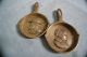 Vintage Or Antique John Wright Cast Brass Pans With Amish Man And Woman - Rare Metalware photo 7