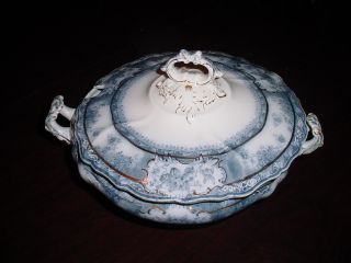 Vintage Antique Wedgwood Phoebe With Gold Rare Covered Soup Tureen photo