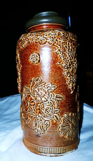 Antique Vintage Jar.  Handmade Clay Ceramic.  Two Marks photo