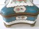 French Enamel Hand Painted Porcelain Dome - Top Trinket/jewel Casket Box 19th C Boxes photo 4