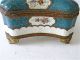 French Enamel Hand Painted Porcelain Dome - Top Trinket/jewel Casket Box 19th C Boxes photo 5