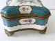French Enamel Hand Painted Porcelain Dome - Top Trinket/jewel Casket Box 19th C Boxes photo 6