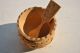 1940 ' S Rare Hand Carved Norwegian Salt Cellar Bowl With Spoon Bowls photo 1