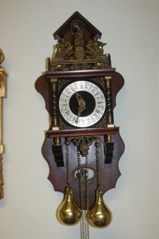 Antique - Zaanse Dutch Wall Clock With Atlas photo