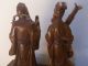 Wood Hand Craved Two Man Unique Old Figure Carved Figures photo 1