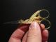 Repro Antique Midwife Stork Scissors French English Needlework Sewing Tool Primitives photo 1