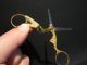 Repro Antique Midwife Stork Scissors French English Needlework Sewing Tool Primitives photo 3