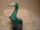 Antique China Blue Glaze Goose Large 8 3/4 Inches Tall Nr Figurines photo 5