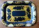 Pretty Black & Yellow Tole Tray - Vintage Toleware - Old Trays - Tole Trays Nr Toleware photo 6