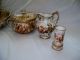 Antique Brownfield & Sons (11) Chamber Set 1865 - 1874 Burgundy Rose Gold Gilt Chamber Pots photo 2
