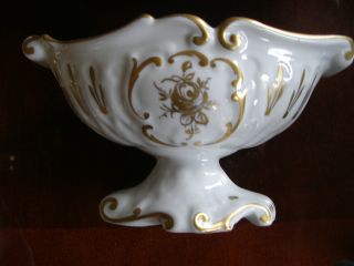 Antique Birks Made In France White Porcelain With Gold Trim Exquisite Urn photo