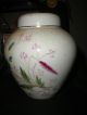 Vintage Victorian Era Hand Painted Ginger Jar With Pierced Cover Floral Violets Jars photo 1