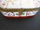 Antique French Porcelain Dome - Top Trinket Box With Maidens In The Field Motif Boxes photo 7