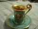 Germany Demi Demitasse Teacup And Saucer Green Bremer&schmidt 1845 - 1972? Cups & Saucers photo 2
