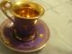 Germany Demi Demitasse Teacup And Saucer Purple Bremer&schmidt 1845 - 1972? Cups & Saucers photo 5