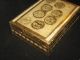 Italian Wood Florentine Box - Toleware Tole Italy Jewelry Box Engraved Toleware photo 1