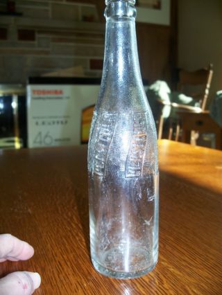 Pepsi Cola Bottle Old Clear Embossed Glass Ashtabula photo