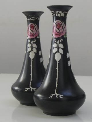 Pair Of Vases Japanism Art Deco Art Nouveau Shelley England Jugendstil photo
