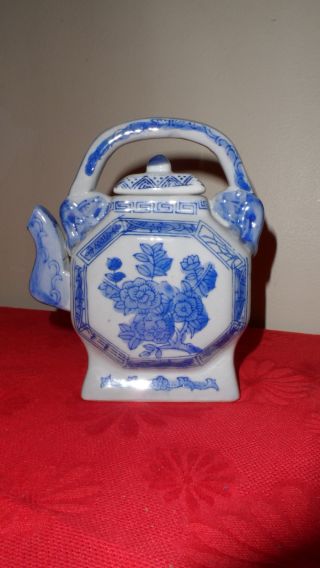 Chinese Blue And White Porcelain Tea Pot photo