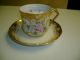 Vintage Royal Crown Mustache Cup & Saucer Hand Painted 33/357 Cups & Saucers photo 2