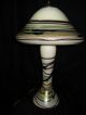 Vintage Glasshouse Tiffany Style Mid Century Art Glass Parlor Table Lamp Lamps photo 8