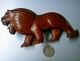 Loin Wooden - Statue Hand - Carved 100% Wood Carved Figures photo 3
