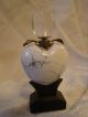 Perfume Scent Bottle Carved Marble Silver Heart Glass Rose Flask Snuff Jar Black Other photo 3