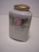 Vintage Oeg Royal Austria Pink Blossom Triangle Gold Top Salt & Pepper Shakers Salt & Pepper Shakers photo 3