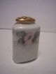 Vintage Oeg Royal Austria Pink Blossom Triangle Gold Top Salt & Pepper Shakers Salt & Pepper Shakers photo 4