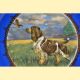 German Bavaria Porcelain Spaniel Dog Handpainted Plate Charger Plates & Chargers photo 1