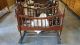 Antique Early American 19th Century Wooden Cradle Hand Turned Spindles Carved Other photo 2