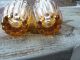 Two Old Heavy Rib Clear Marigold Carnival Glass Salt And Pepper Shakers Salt & Pepper Shakers photo 4