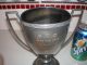 Loving Cup Antique Silver 1912 Presentation Etched Estate Piece 100 Yrs Old Metalware photo 2
