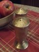 Pair Of Antique Gold Washed,  Gold Plated Ceramic Salt & Pepper Shakers Salt & Pepper Shakers photo 1