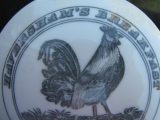 Haversham ' S Breakfast Marmalade Jar Pot Lid? Old? Repro? Rooster Graphics photo