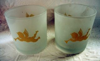 $210 Set Of 72 Pcs New In Box Cherub - Decorative Frosted Glass For Candles Or Drk photo