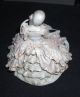 Vintage Dresden Porcelain Lady With Ruffled Lace Dress Figurines photo 5