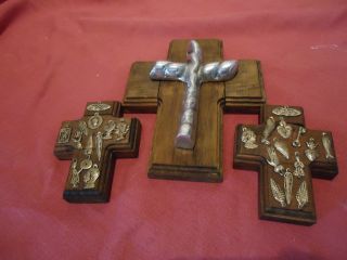 Vintage Crosses W/ Milagros 