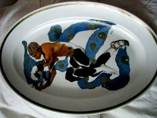 Russian Porcelain Plate - Great Factory Kuznecof,  Motiw L.  Bakst - Nijinski - Faune,  Vf photo